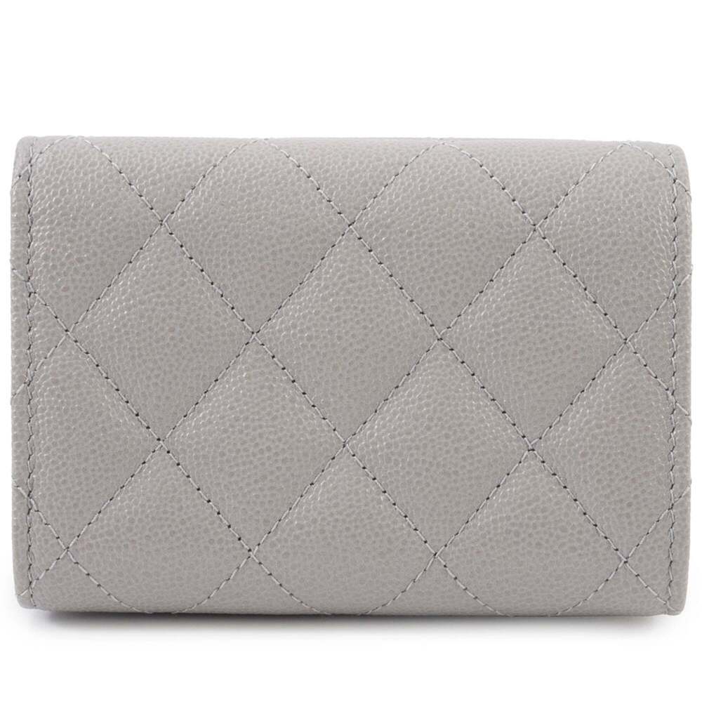 CHANEL Gray Caviar Leather Wallet - Picture 3 of 16